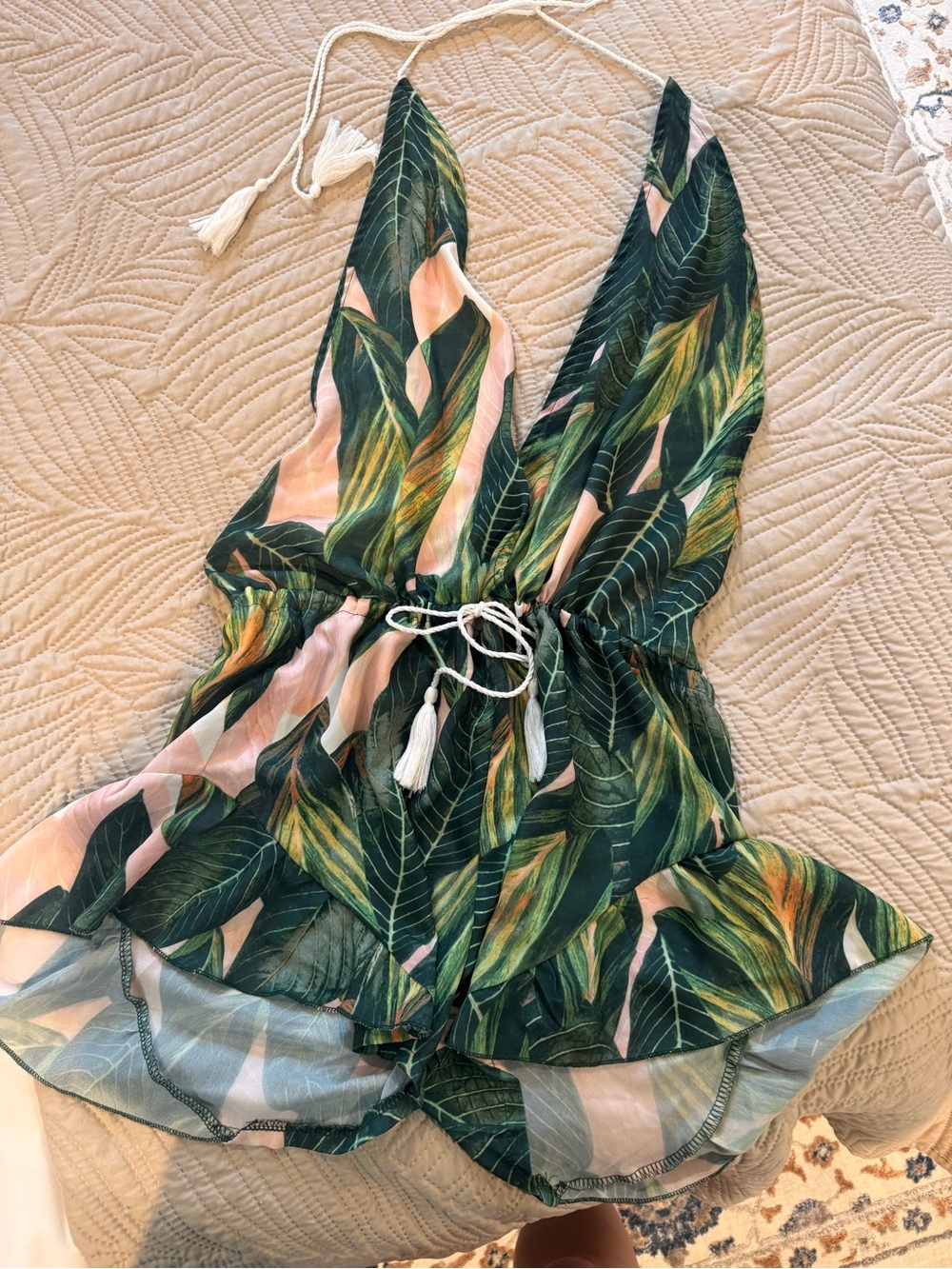 Floral beach romper